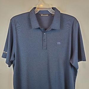 Travis Mathew Rogue St Pima Cotton Golf Polo Shirt XL Mens Blue Short Sleeve